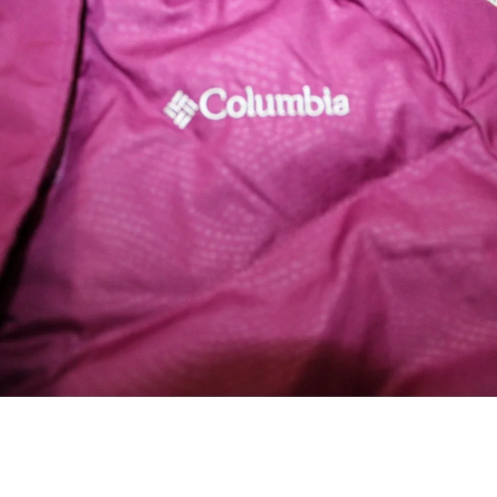 Columbia Girls Alpine Action Jacket L Purple Down Omni-Heat Ski Coat No Fur